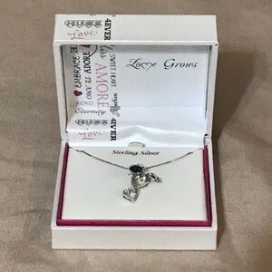 New sterling silver & genuine amethyst necklace